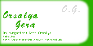 orsolya gera business card